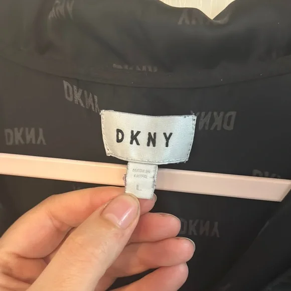 DKNY Black Pajama Set Soft Sleepwear - Picture 4 of 7